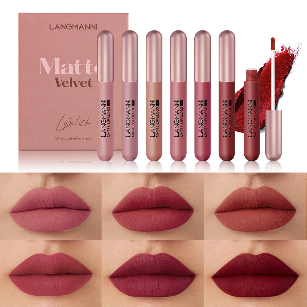 Matte Velvet Lip Gloss Suit